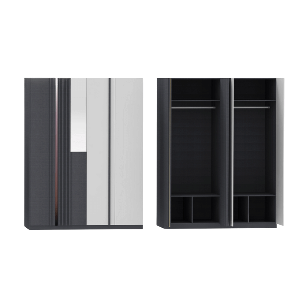 ชุดห้องนอน + ที่นอน PVC 6 ฟุต WISDOM DESIGN FURNITURE รุ่น MARTIN สีเทา_3